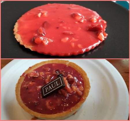 Tarte aux pralines.