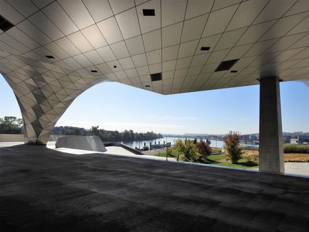 Musée des Confluences. View towards the confluence of the two rivers.