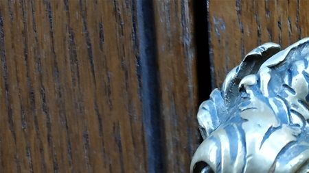 Door handle at an antiques shop.