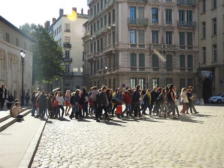 People in Place Saint Jean.