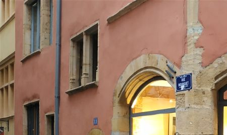 Soierie Saint Georges at the corner of Rue Tramassac and Rue Mourguet.