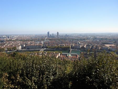View of Lyon from the Basilica gardens.