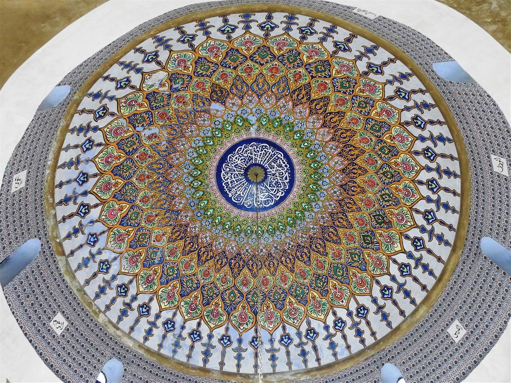 The inside of the dome of the Mahmoudiya Mosque.