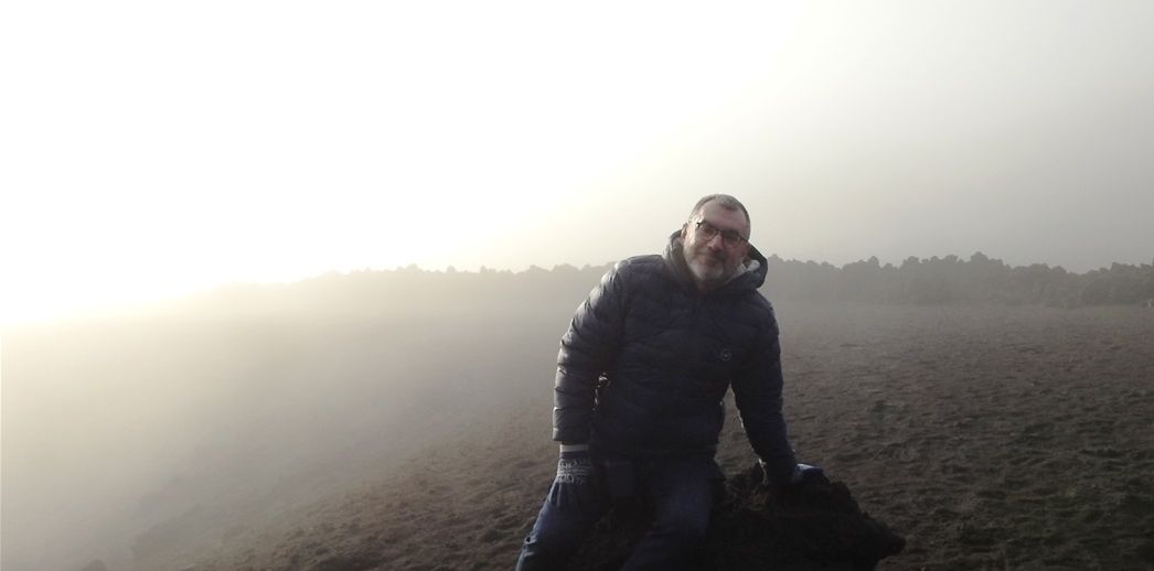 Me lost into the volcano smoke.