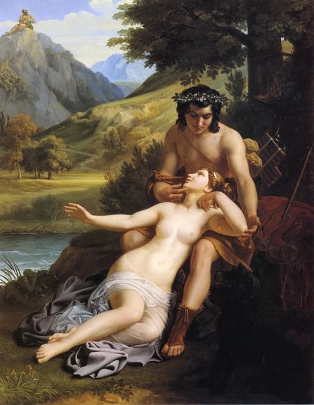 The Loves of Acis and Galatea by Alexandre Charles Guillemot (1827).