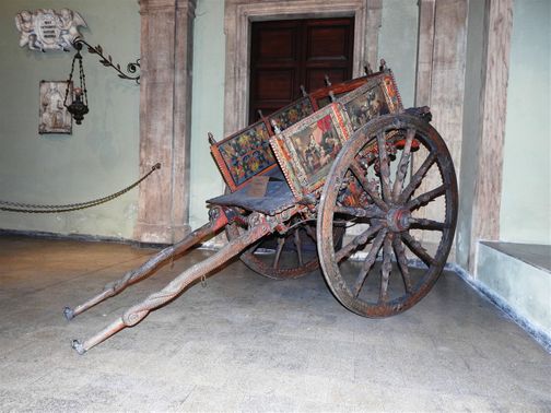 Carretto siciliano in the  Palazzo Degli Elefanti.