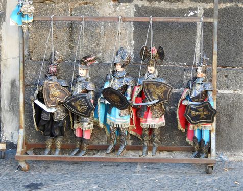 Sicilian marionette sold as souvenirs.