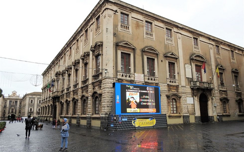 The back side of the Palazzo degli Elefanti.