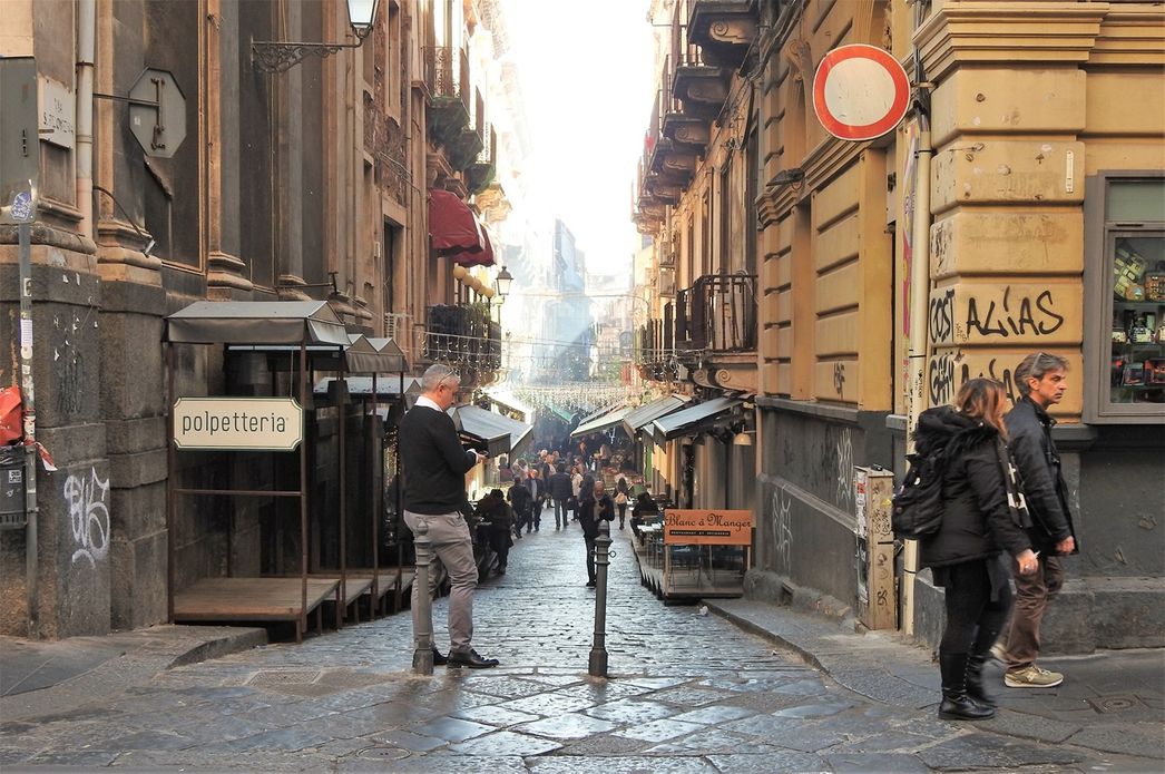 Via Santa Filomena seen from Via Umberto I.