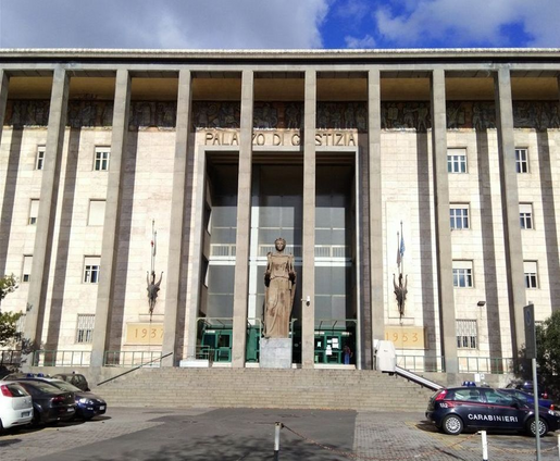Lady Justice in front of Palace of Justice.