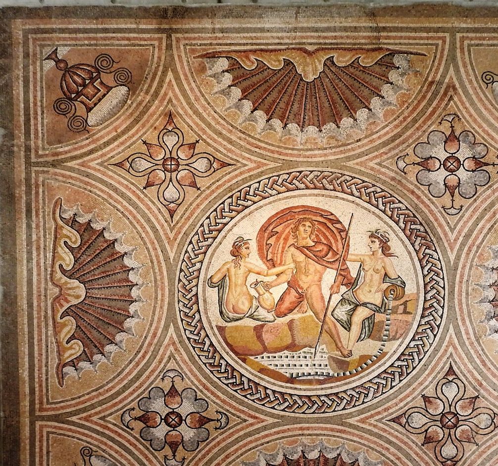 Mosaic located at the reception building.