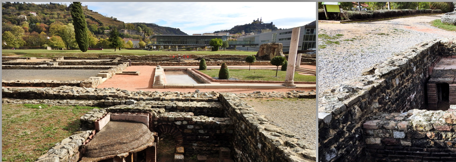 Hypocaust (system of central heating) of a house.