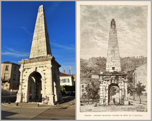 The Pyramide now and then.