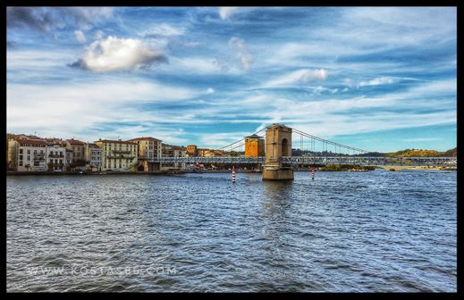 La Passerelle over the Rhone River.