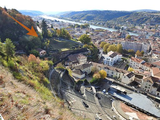 The Saint-Marcel ravine where the ruins of the Odeon stand.
