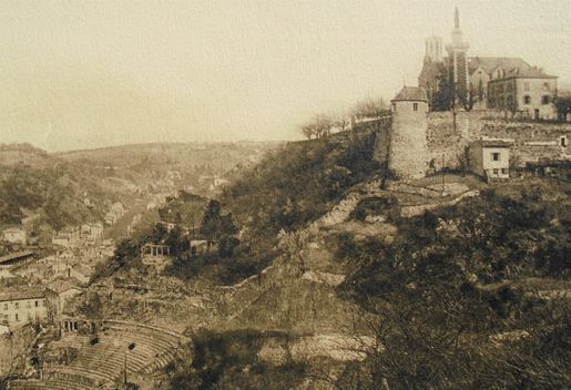 The Roman theater at the foothills of Pipet Hill.