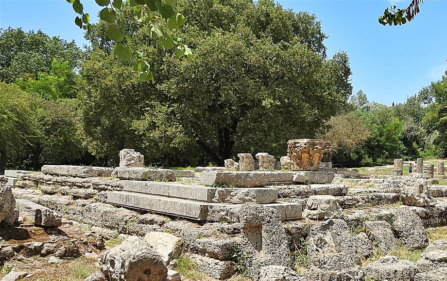 The Temple of Zeus was dedicated to the god Zeus. The temple, built in the second quarter of the fifth century BC, was the very model of the fully developed classical Greek temple of the Doric order.