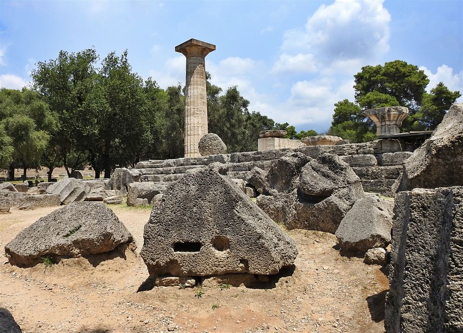 The western part of the Temple of Zeus.