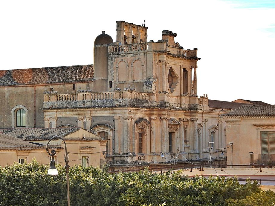 Chiesa di San Carlo seen from Noto Cathedral.