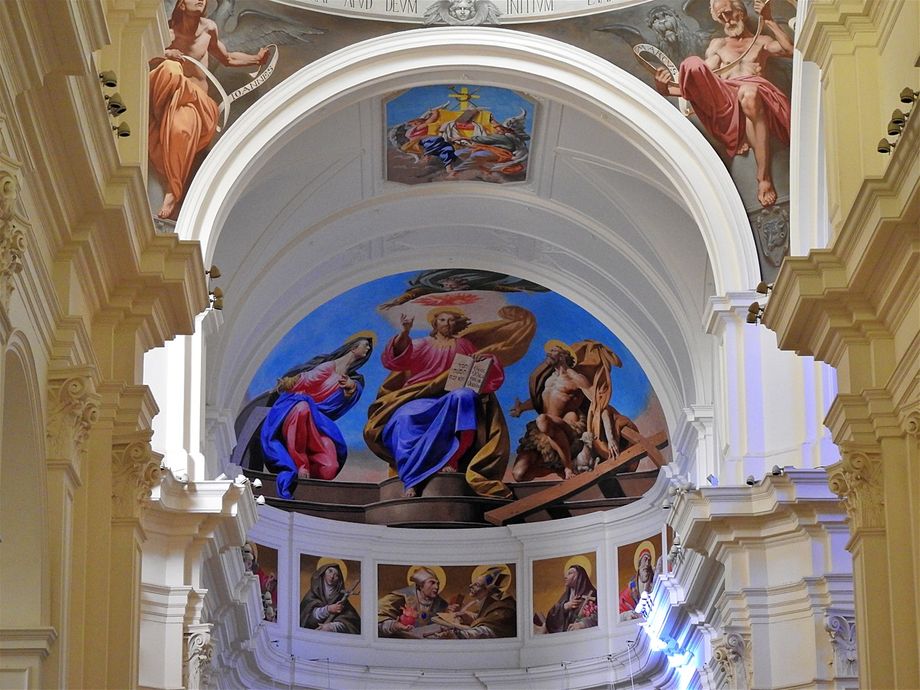 Inside Noto Cathedral.