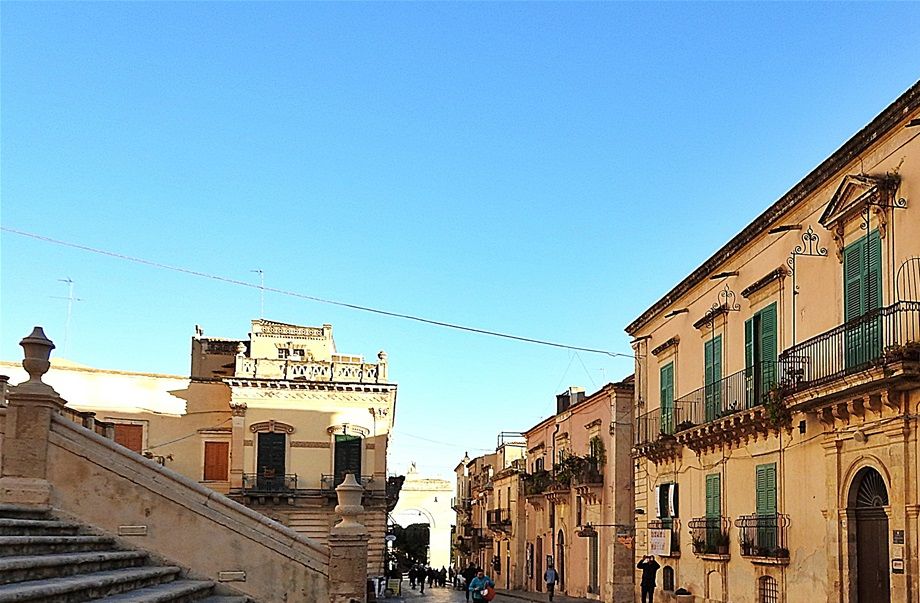 Corso Vittorio Emanuele is the central street in Noto.