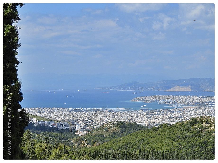 View from Taxiarchon Hill. Faliron and Pireaus in the background.
