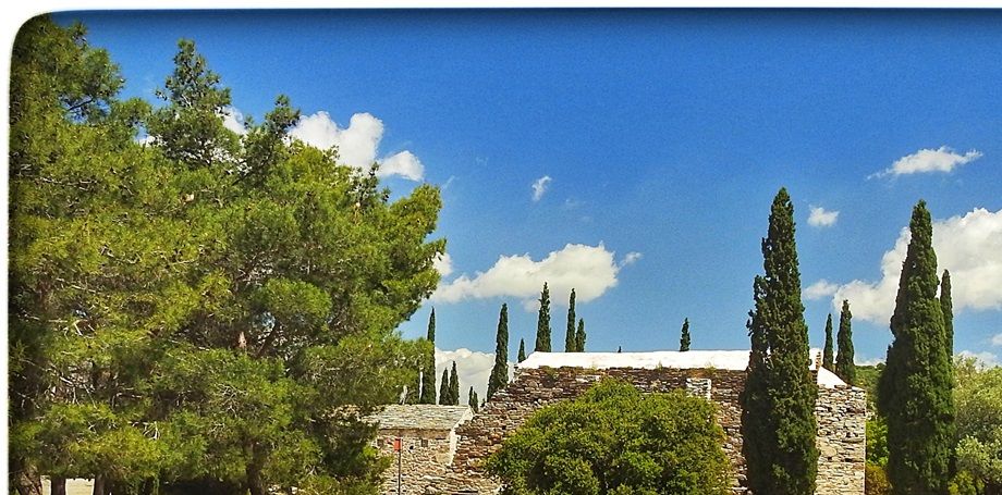 View of the Taxiarchon Hill with the Saint Mark chapel remains in the centre.