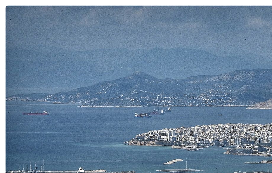 View from Taxiarchon Hill. Faliron seafront.
