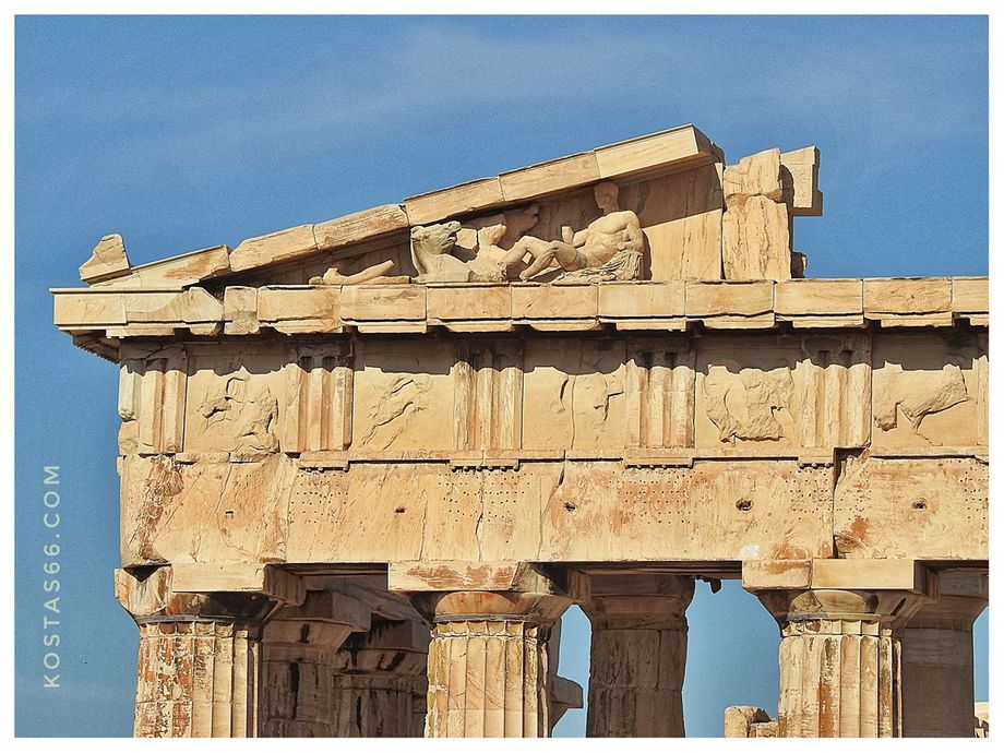 Detail of the Parthenon. Part of the east pediment.