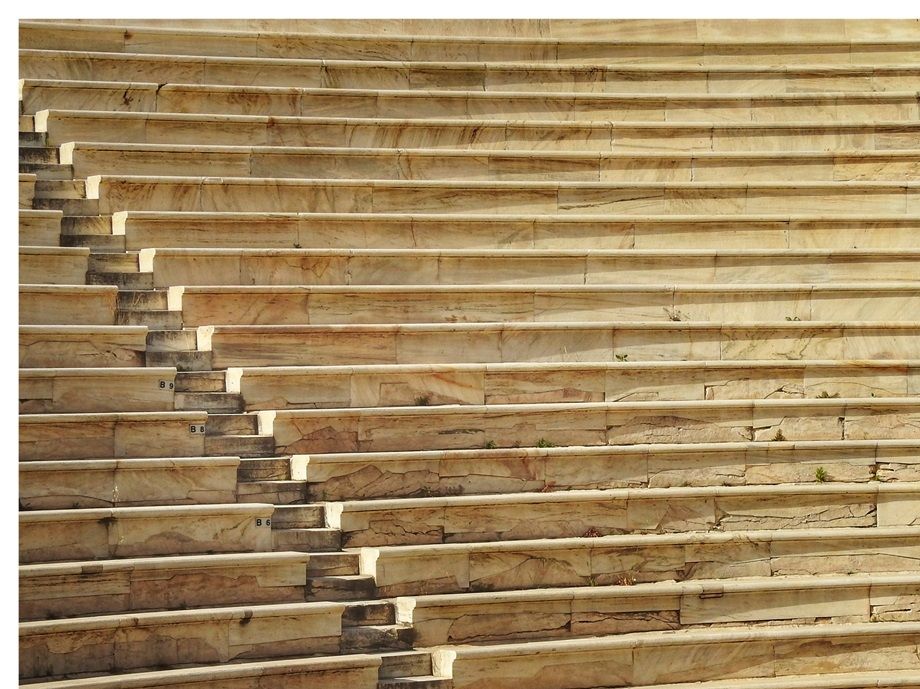 Part of the cavea of the Odeon of Herodes Atticus.