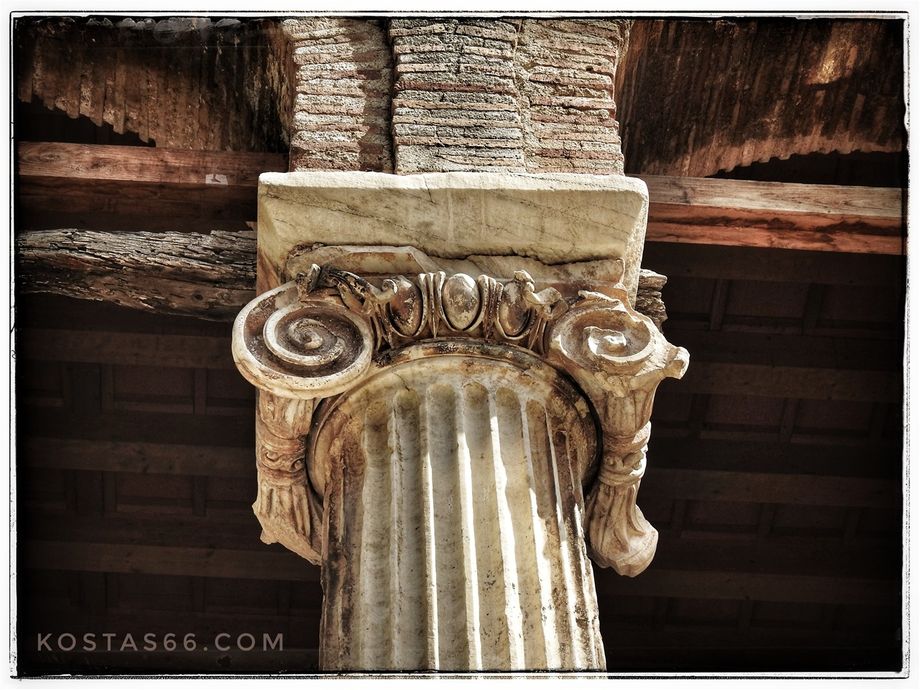 The capital of the only Apollo Temple Ionic column still remaining.