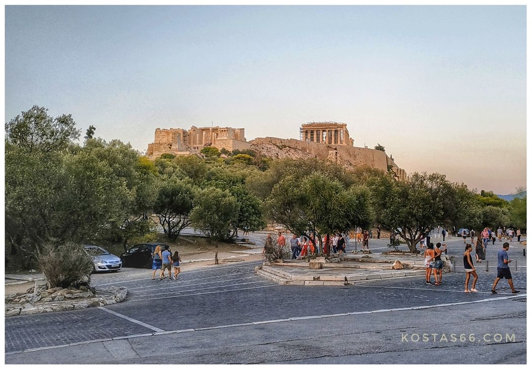 The west side of the sacred rock. Picture taken from Apostolou Pavlou street.