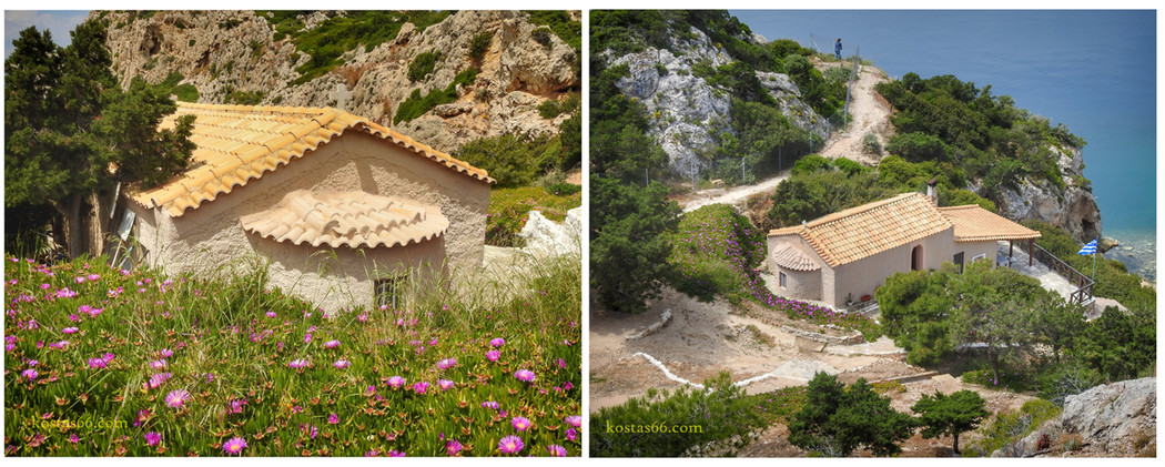 The little chapel of Agios Ioannis, located inside the archeological site.