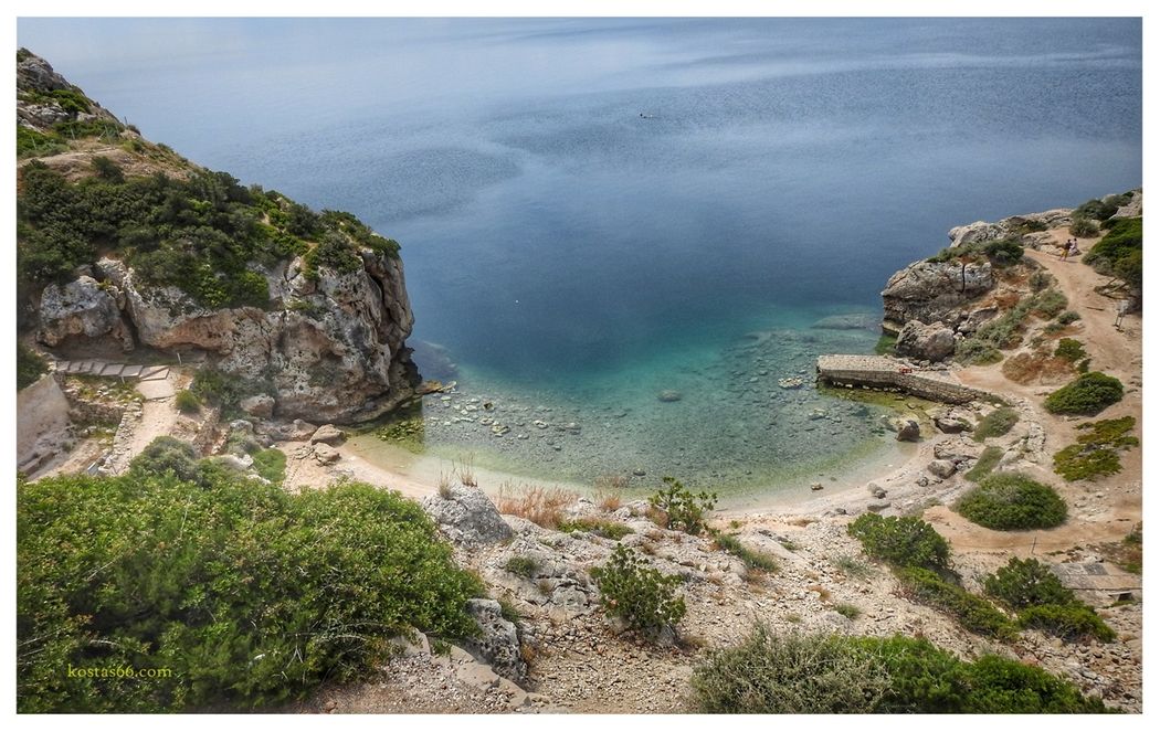 The little cove inside the archeological site.