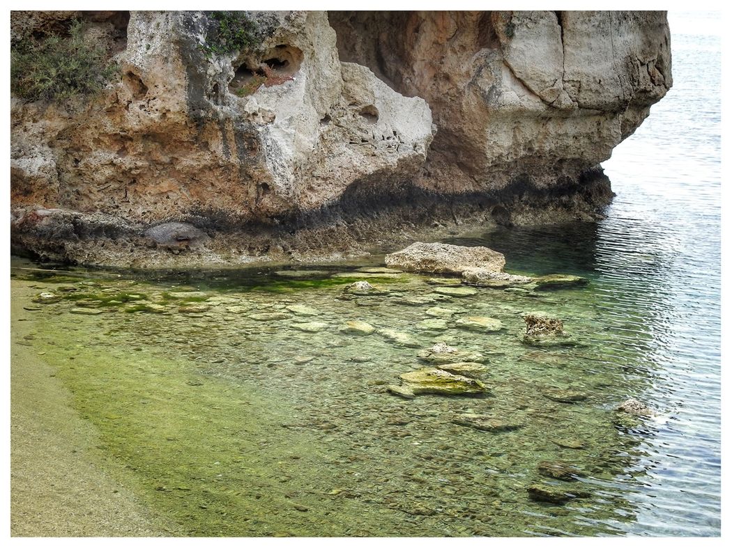 The crystal clear waters of the little cove.