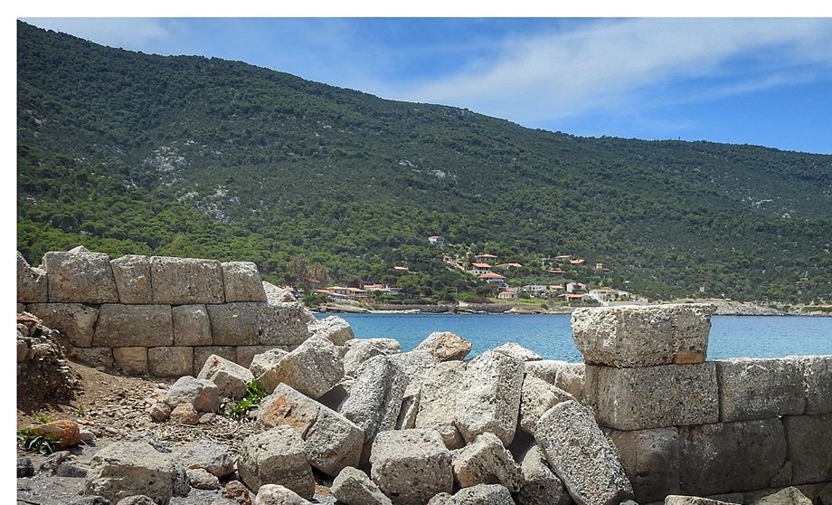 What has been left of the the westernmost tower of the north long wall.
