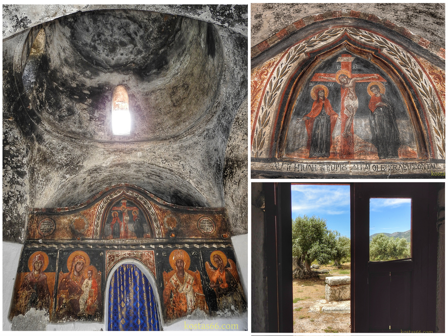 Inside the Panagia chapel.