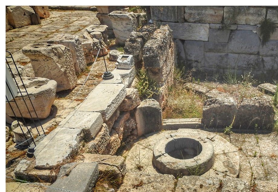 Kallichoron Well (holy well) located just before (on the left) entering the Greater Propylaea.