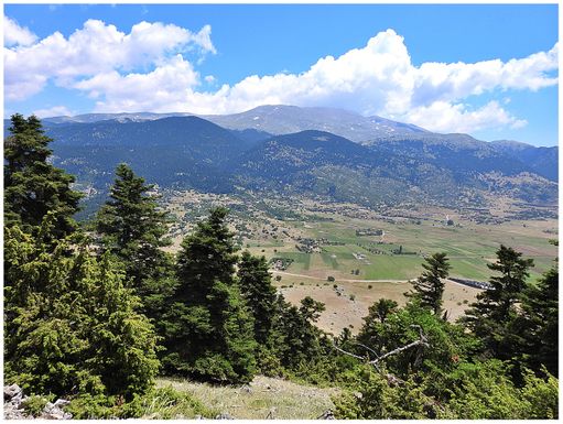 View from the road going up to Corycian Cave.