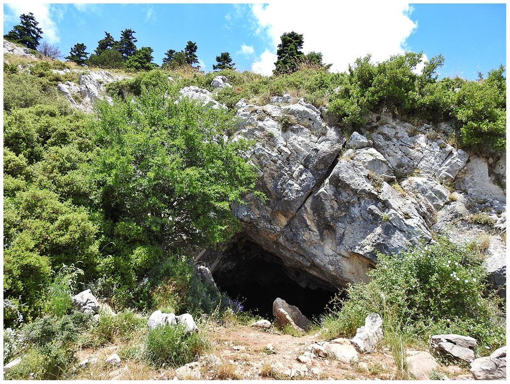 The opening (entrance) to Corycian Cave.