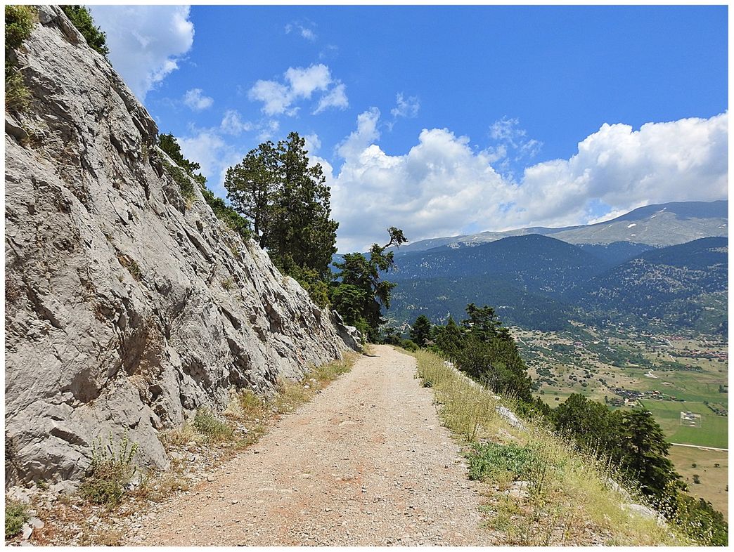 The final part of the road/trail leading to Corycian Cave.
