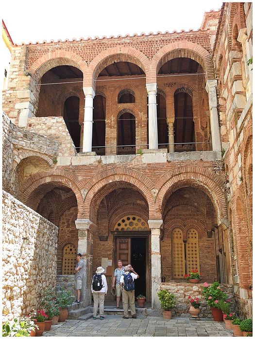 The entrance of the church of Theotocos (Virgin Mary), and the portico.