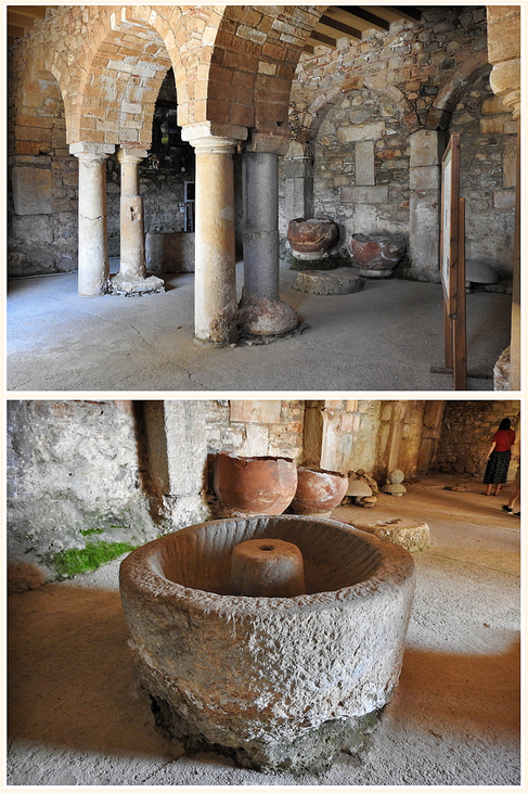 Inside the oil press room.