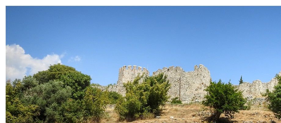 The south walls seen from outside the castle.