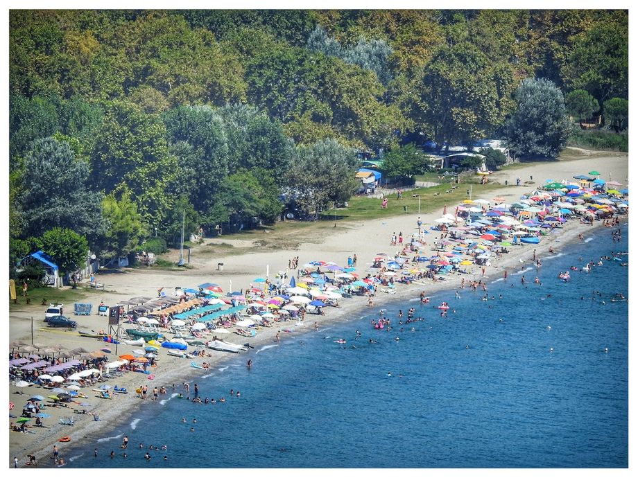 Panteleimon beach, north of the castle hill.