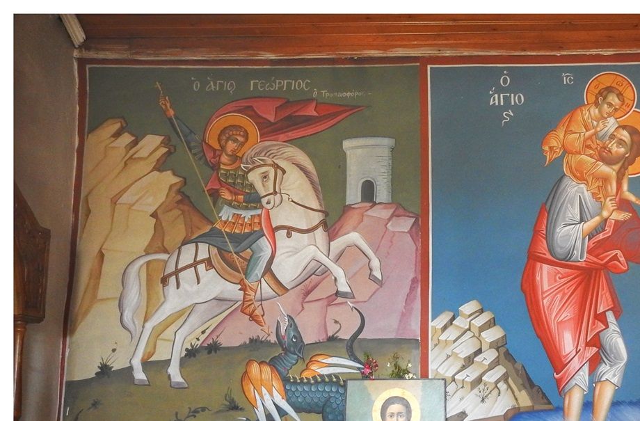 Frescos in the church of Agia Paraskevi.