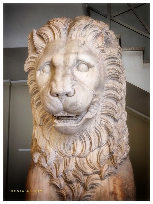 The copy of the Piraeus Lion.