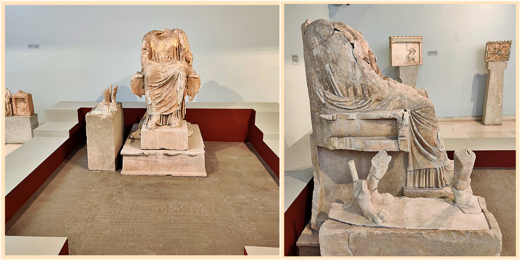 Typical Classical sanctuary, in the center of which lies the nave with the worshipful statue of Cybele, found in Moschato.
