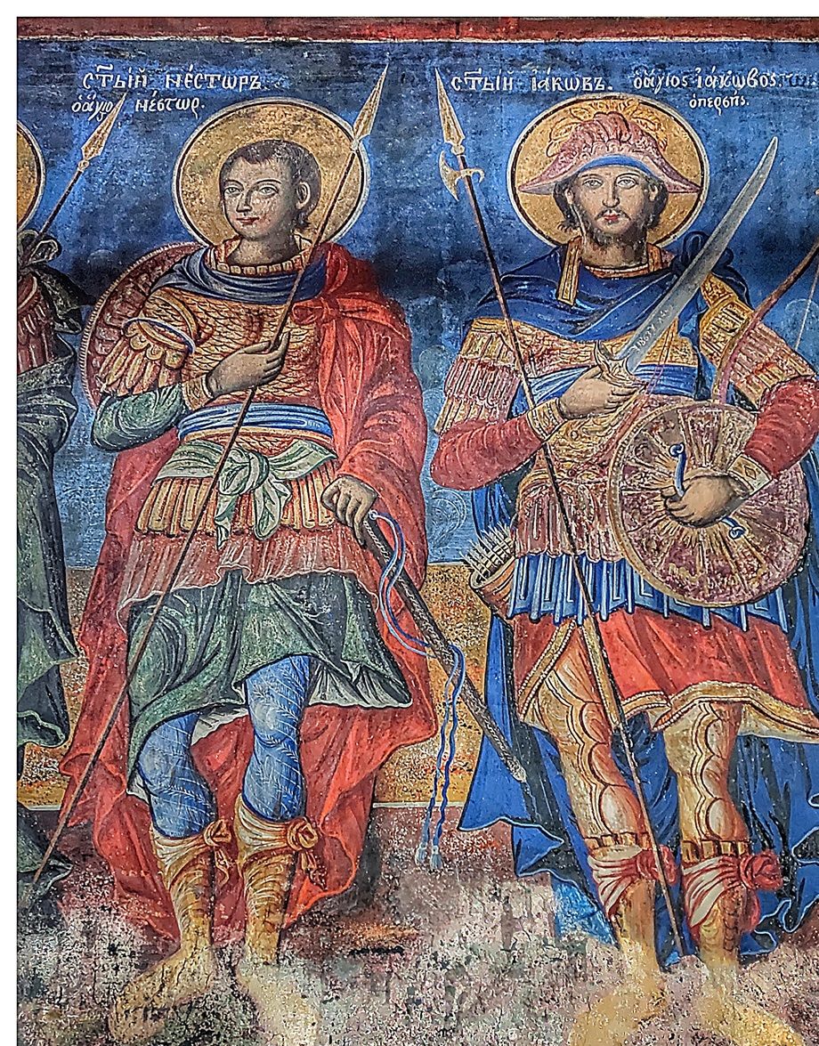 Frescos at the church of Holy Mother of God - Kamensko (Dimche Malenko street, near Piazza della Fontana).
