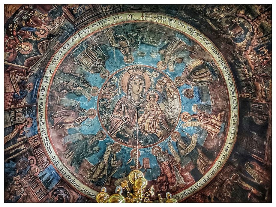 Frescos at the church of Holy Mother of God - Kamensko (Dimche Malenko street, near Piazza della Fontana).